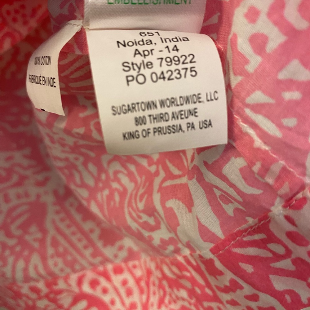 Lilly Pulitzer Patterned Pink Coral tunic size Large Excellent Condition - Picture 5 of 7